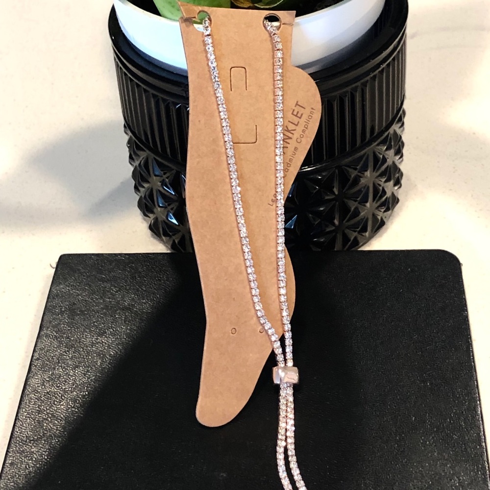 Handmade Adjustable silver anklet